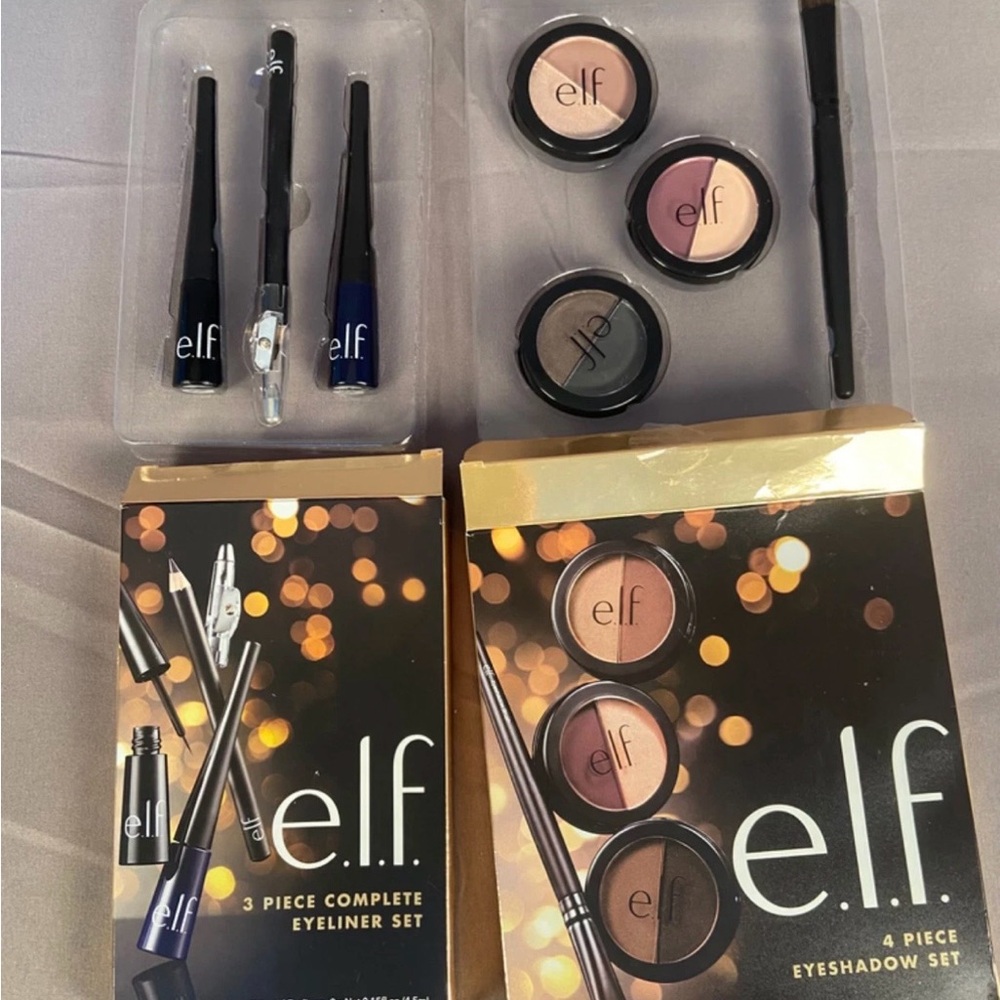 ELF Eyeliner and Eyeshadow Collection - Black, Brown, Pink